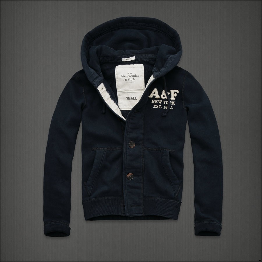 Abercrombie Fitch Hombres Con Botón Capucha AF6520